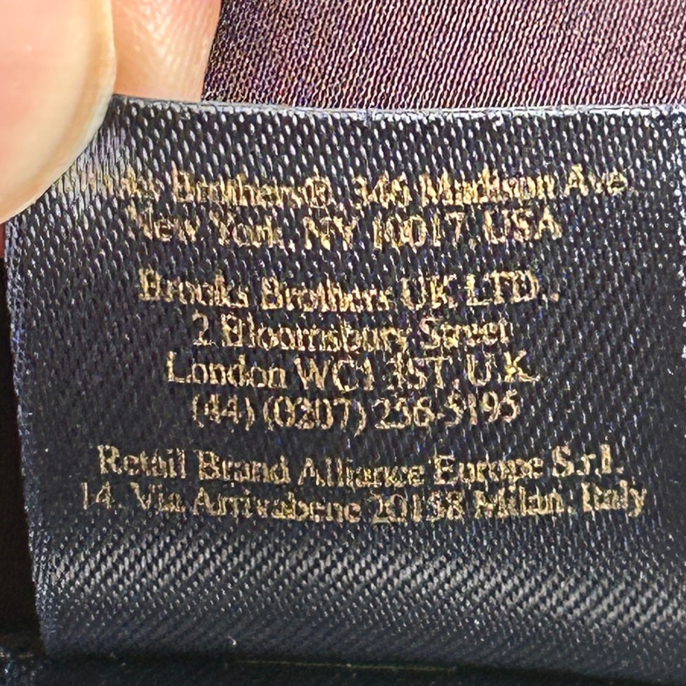 Brooks Brothers Silk Ruffle Front Tie‎ Neck Top Womens 4 Purple Sleeveless Satin - Picture 11 of 13